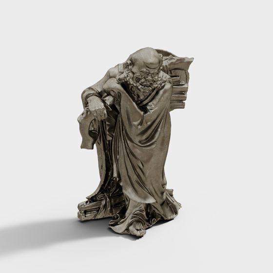 Ancient Wisdom Old Man Character 3D model