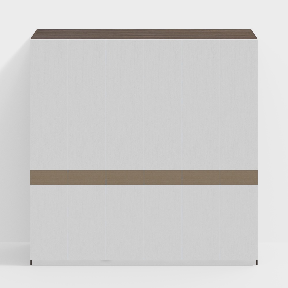 Wardrobe 2.48 with 6 Doors and 6 Drawers - Multi-color