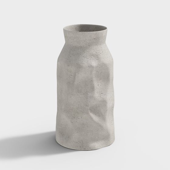 Low Poly Concrete Vase 3D model