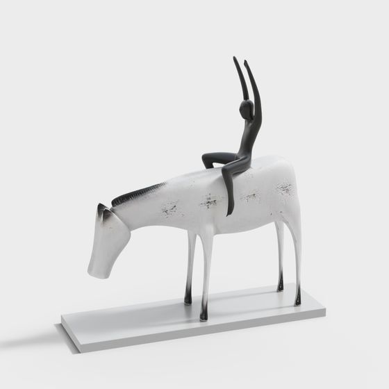 Rider on Horse 3D model