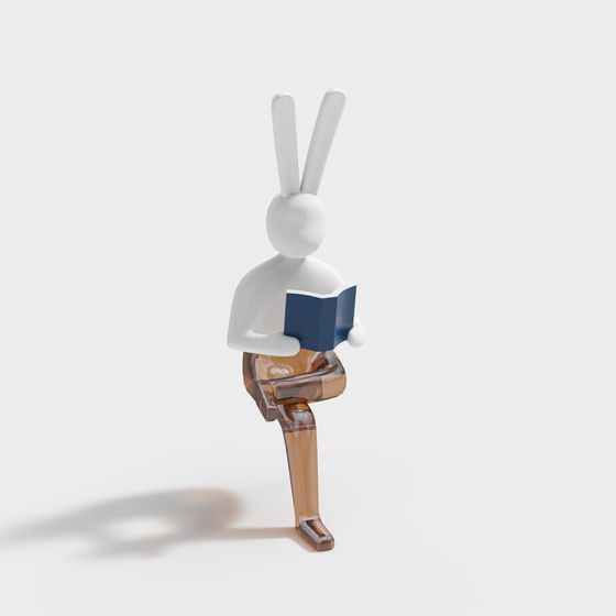 Cute Low-Poly Rabbit 3D model for Creative Projects