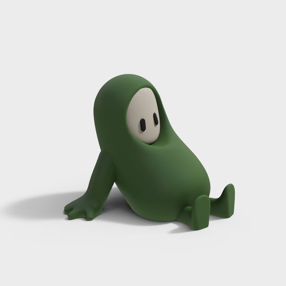 Charming Little Green Monster 3D Model