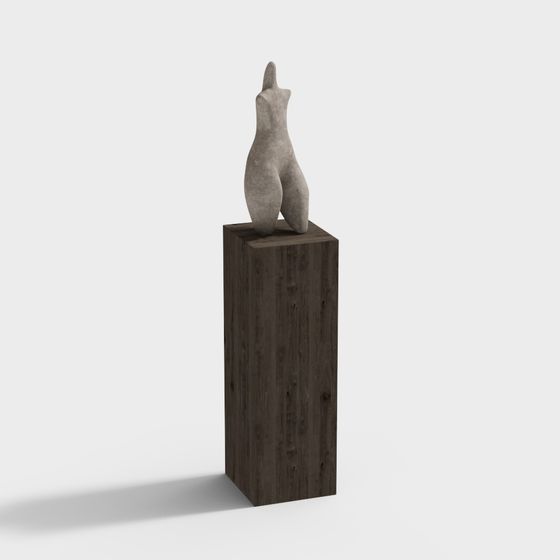 Abstract Stone Sculpture 3D Model