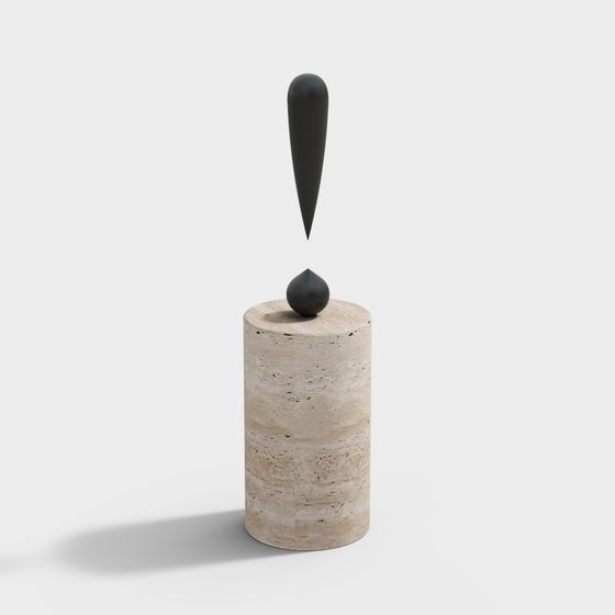 Balanced Column Low Poly 3D model