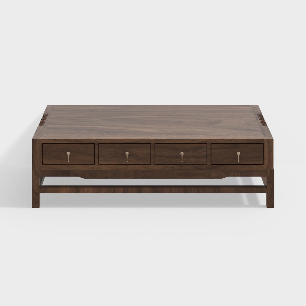 Elegant Low-Poly Coffee Table 3D model