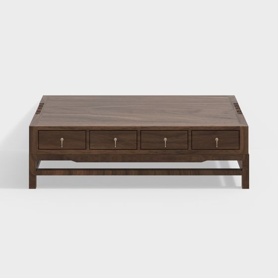 Elegant Low-Poly Coffee Table 3D model