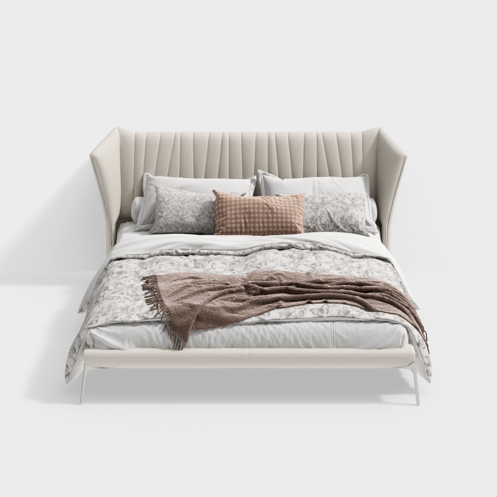 Modern Double Bed 3D Model ID_1119716049