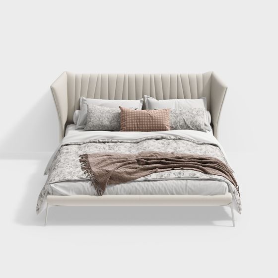 Cozy Retreat 3D model Bed for Modern Interiors