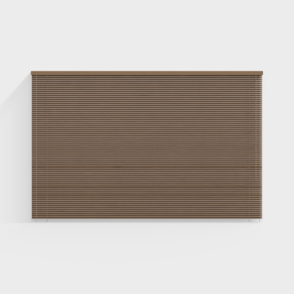 Minimalist Wooden Blinds 3D model