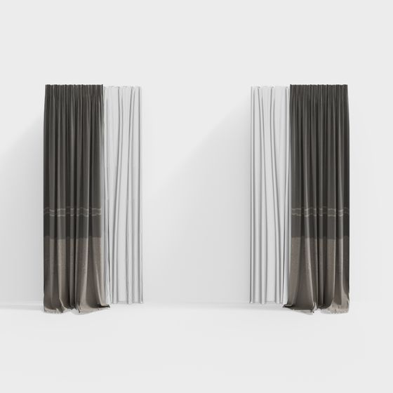 Urban Drapes 3D Model for Contemporary Spaces
