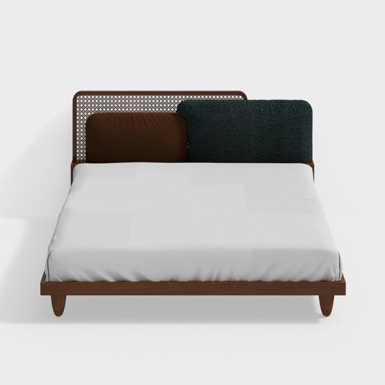 Mid-Century Modern Bed 3D model