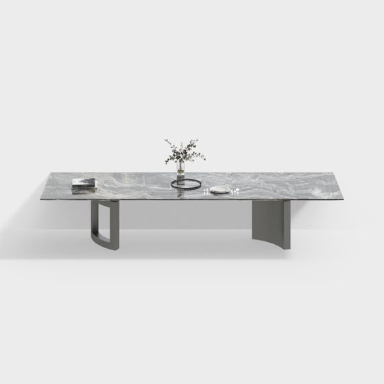 Elegant Marble Dining Table 3D model