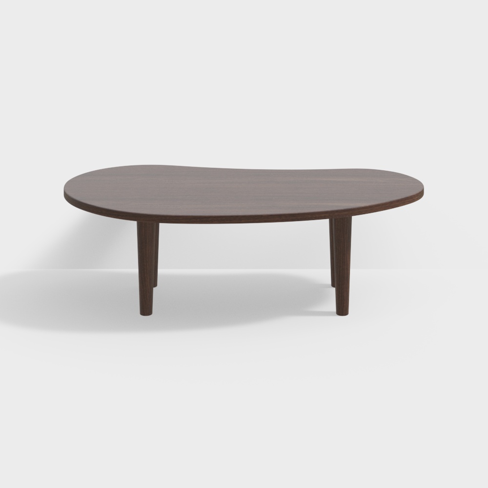 912# Irregular Coffee Table - Walnut Wood