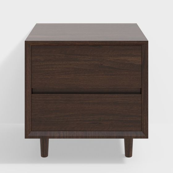 Mid-Century Modern Nightstand 3D model