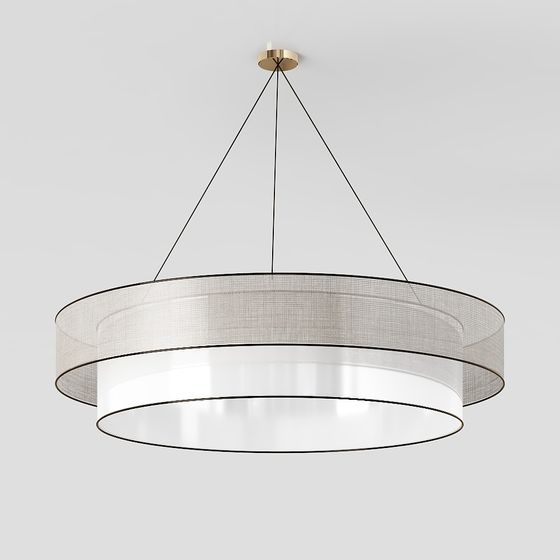 Elegant Low-Poly Chandelier 3D model