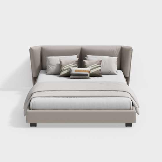 Urban Comfort 3D model Bed for Modern Interiors