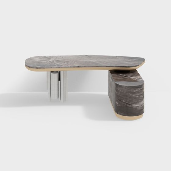 Sleek Marble Table 3D model