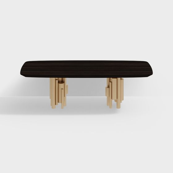 Elegant Low-Poly Coffee Table 3D Model for Modern Spaces