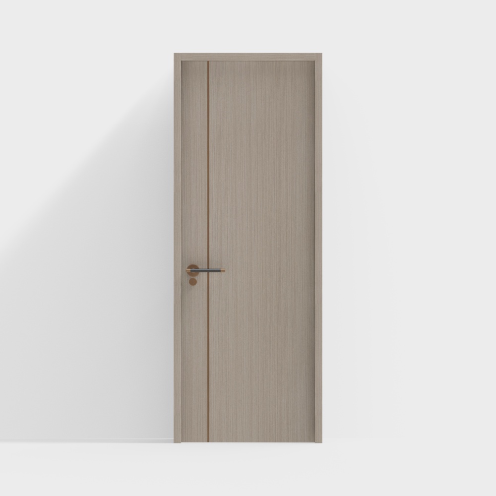 Modern Minimalist Wooden Single Door