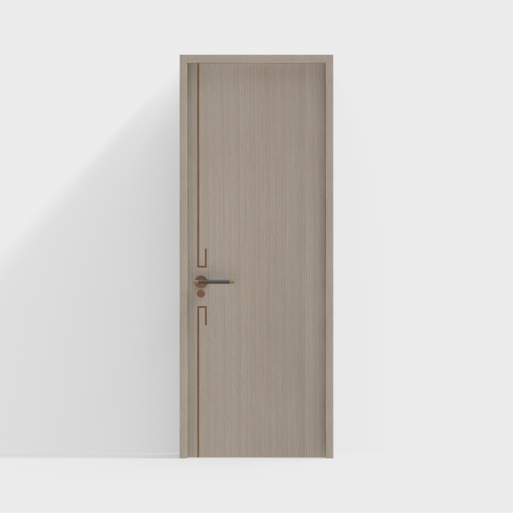 Modern Minimalist Wooden Single Door