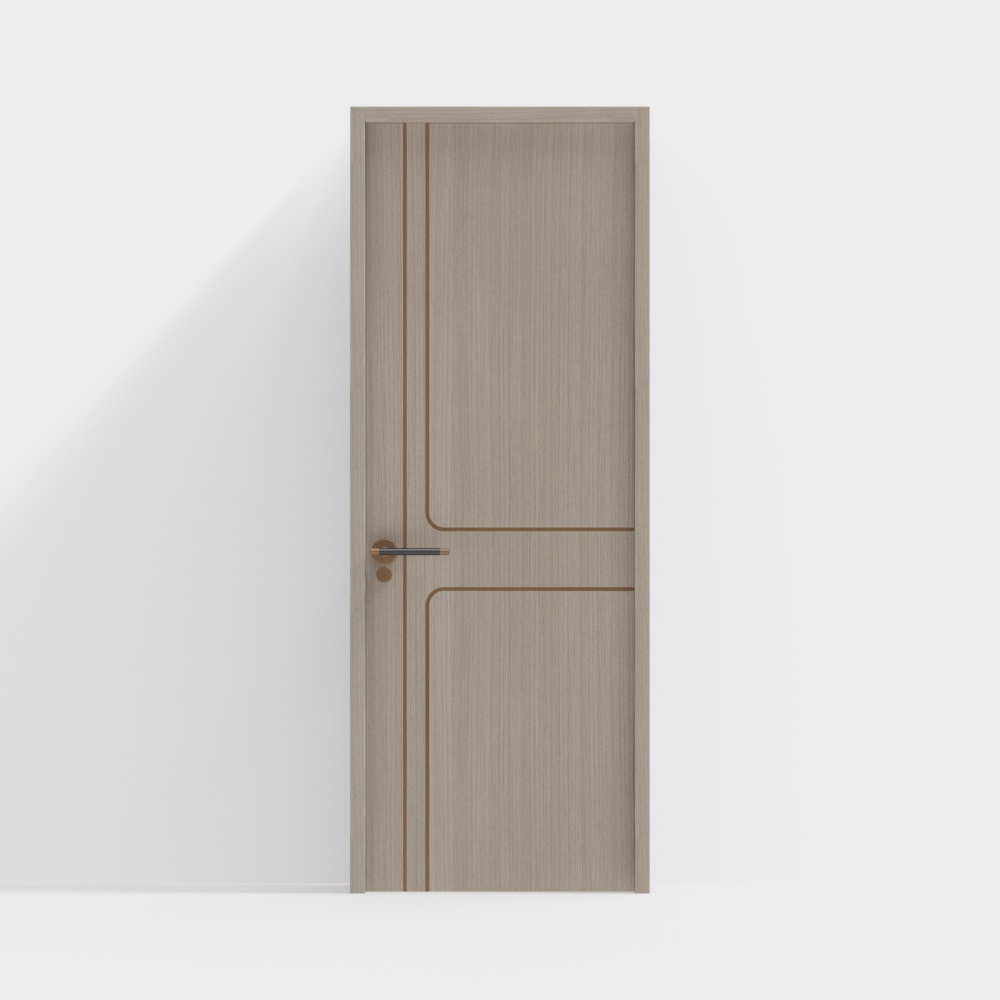 Modern Minimalist Single Wooden Door