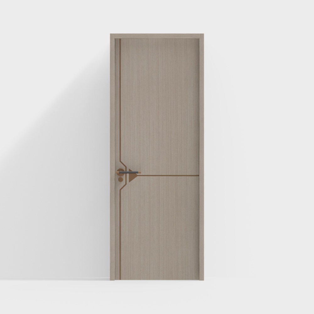 Modern Minimalist Wooden Single Door