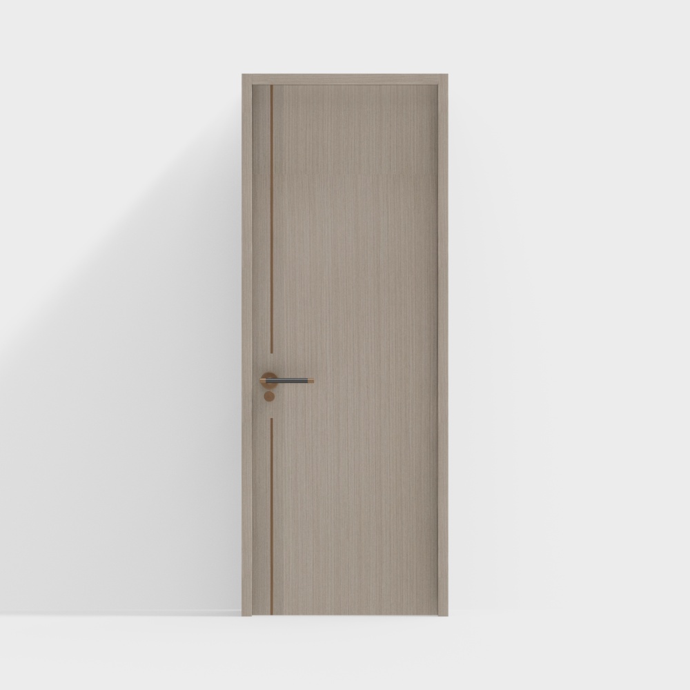 Modern Minimalist Wooden Single Door