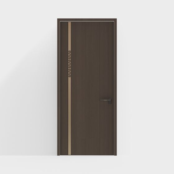 Stylish Wooden Door 3D model