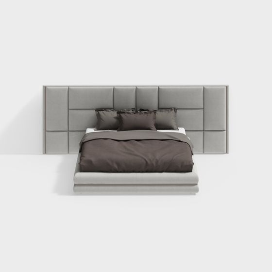 Stylish Modern Bed 3D model