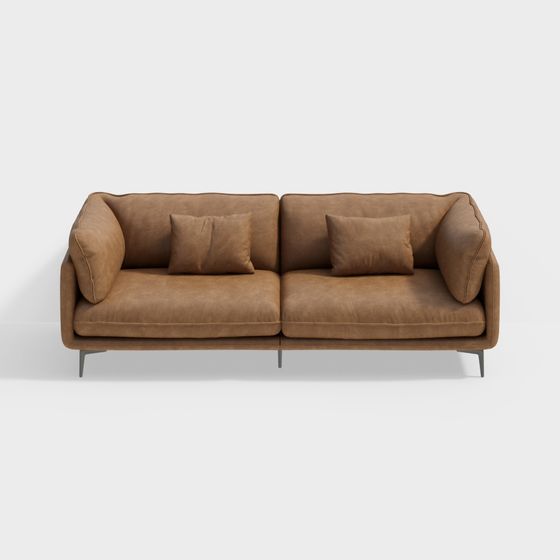 Stylish Low-Poly Sofa 3D Model for Modern Interiors