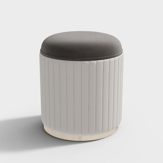 Modern Round Stool 3D model
