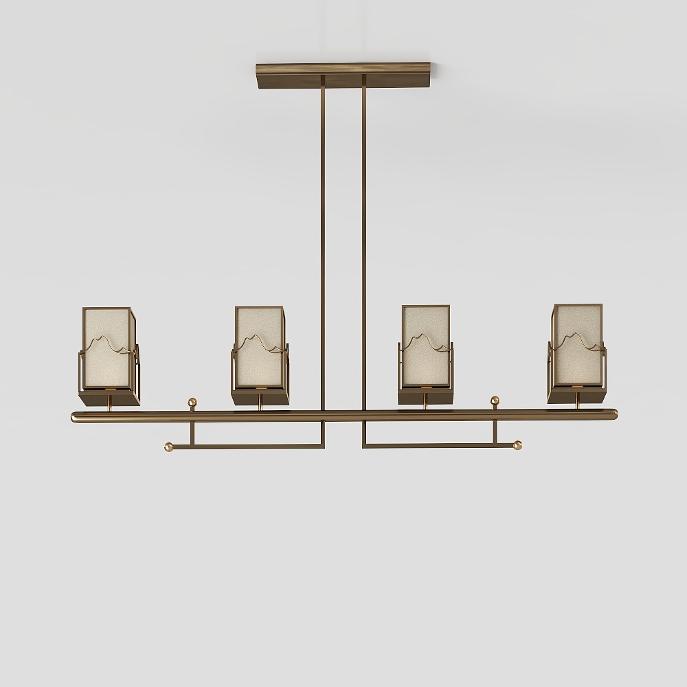 Elegant Low-Poly Chandelier 3D Model