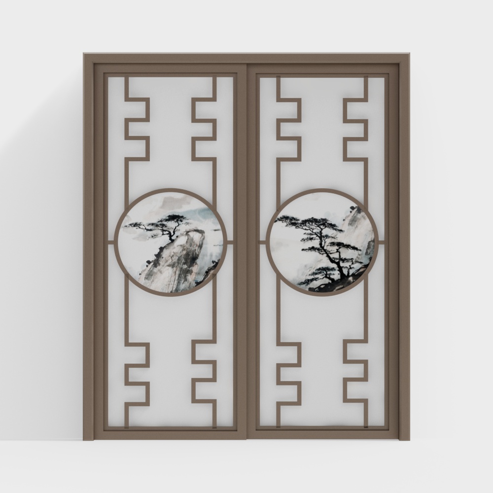 Porta scorrevole in stile cinese moderno