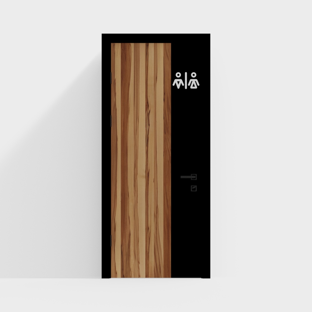 Stylish Low-Poly 3D Door Model