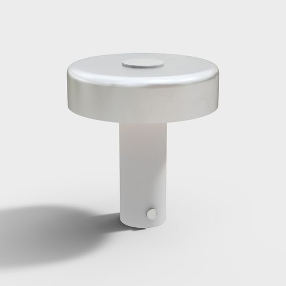 Cylindrical Side Table 3D model for Modern Interiors