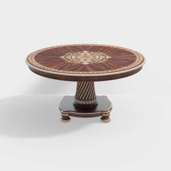 Elegant Round Table 3D model