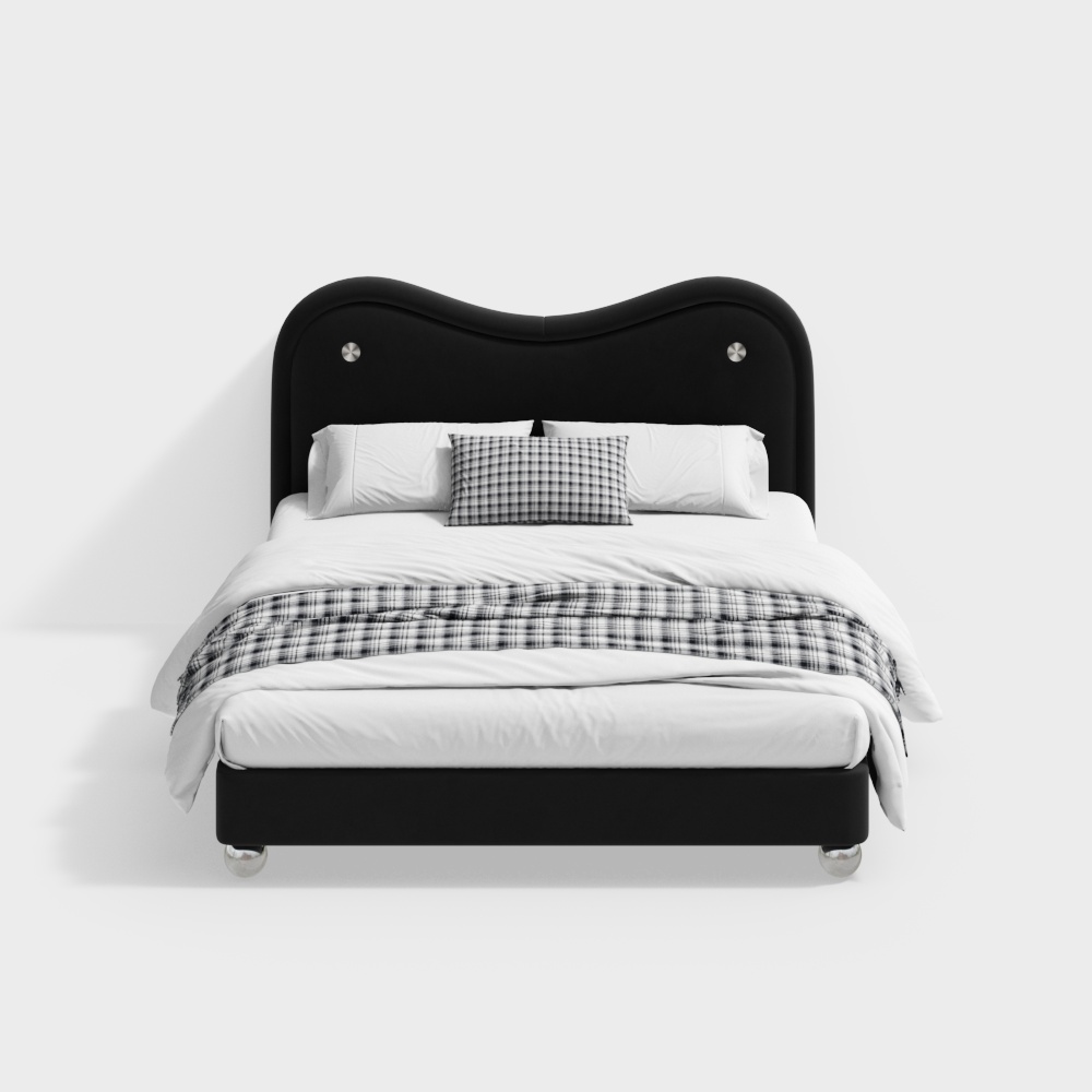 Curve Comfort 3D Model Bed for Modern Interiors