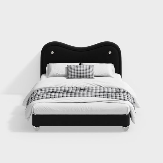 Curve Comfort 3D Model Bed for Modern Interiors