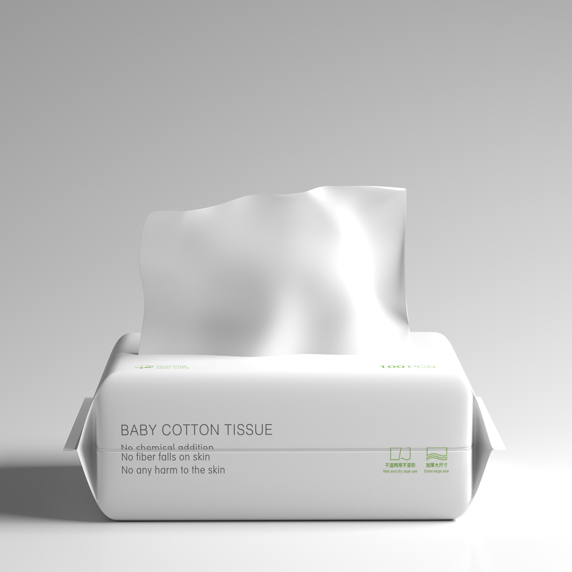 Tissue Paper 3D Model in White