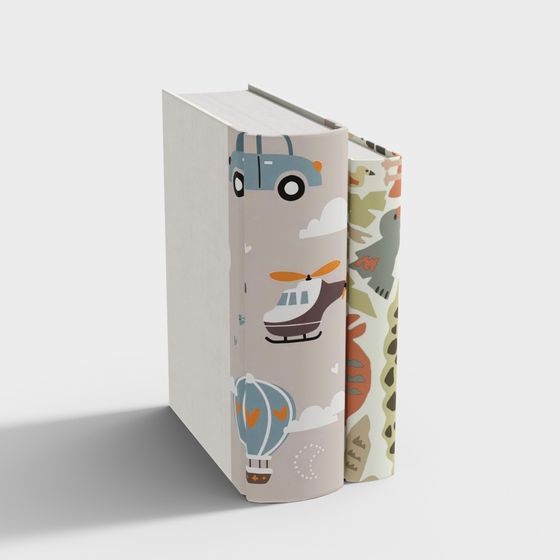 Whimsical Childhood Bookshelf 3D model