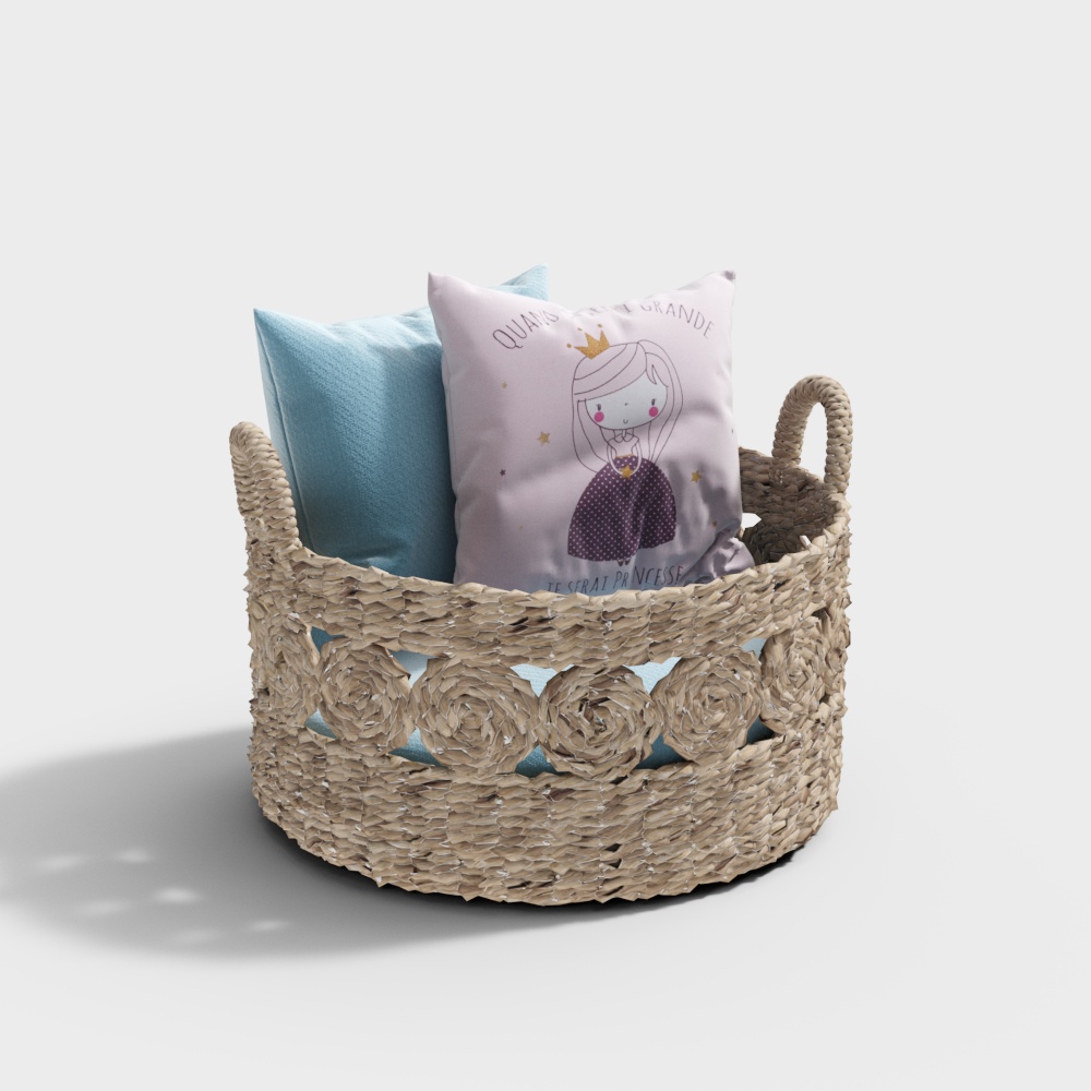 Cesta de almacenamiento de juguetes para habitación infantil moderna