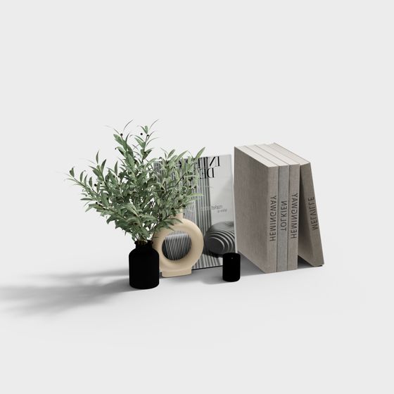 Urban Oasis 3D model - Minimalist Nature Elements