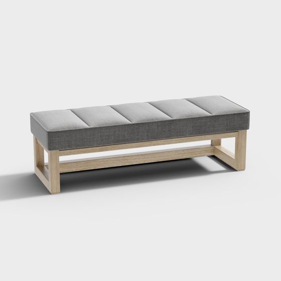 Stylish Urban Corner Bench 3D model