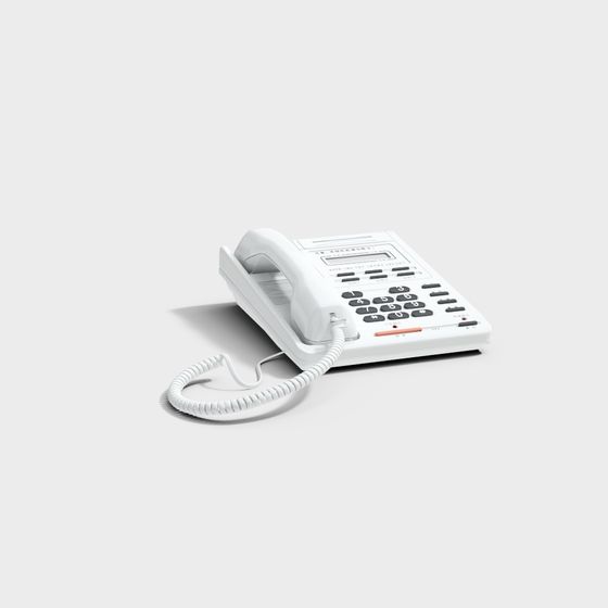 Retro Telephone 3D model with Low Poly Design
