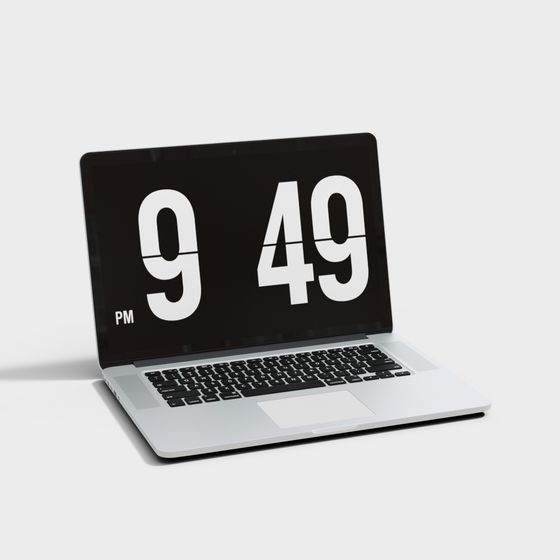 Sleek Low-Polygon Laptop 3D model