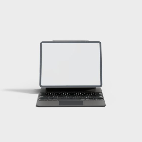 Minimalist 3D Laptop Model for Digital Arts