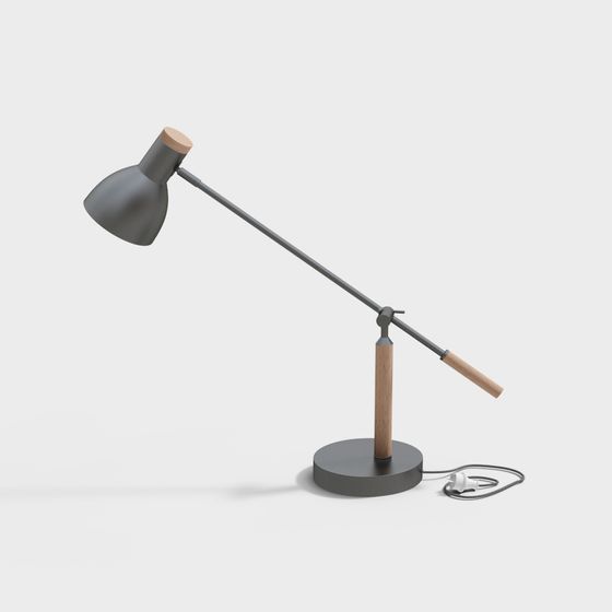 Contemporary Gray Table Lamp 3D model for Modern Spaces