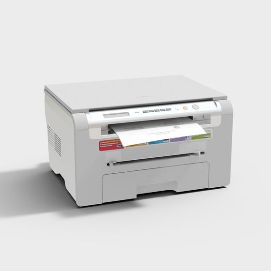 Stylish Low-Poly 3D Printer Model for Creative Projects