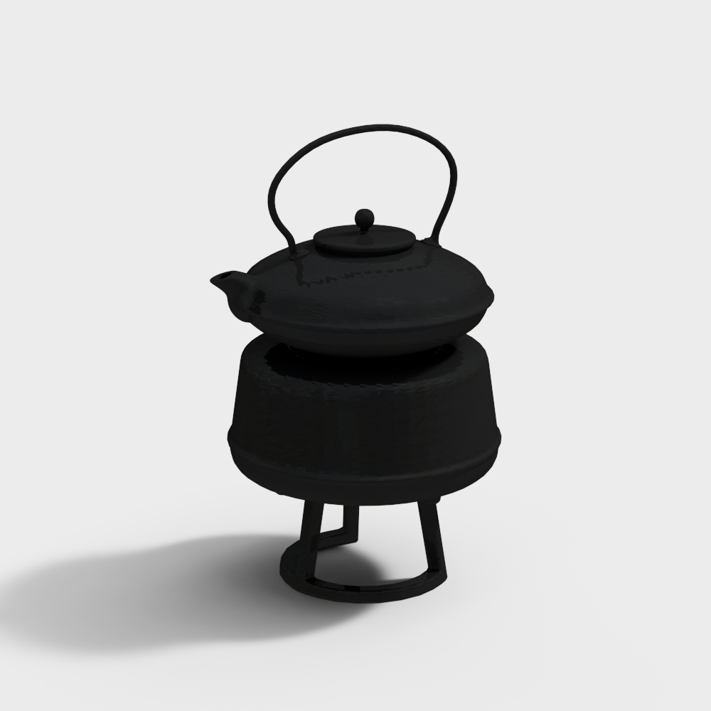 Japanese-Style Tea Room Black Teapot