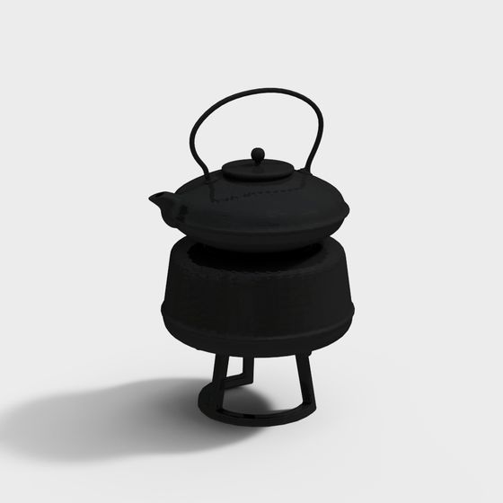 Elegant Teapot Stand 3D model